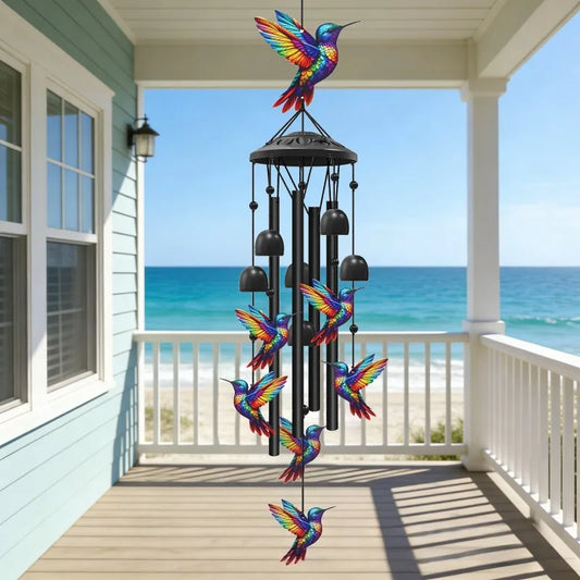Metal Hummingbird Wind Chime For Outdoor Garden Home Decor