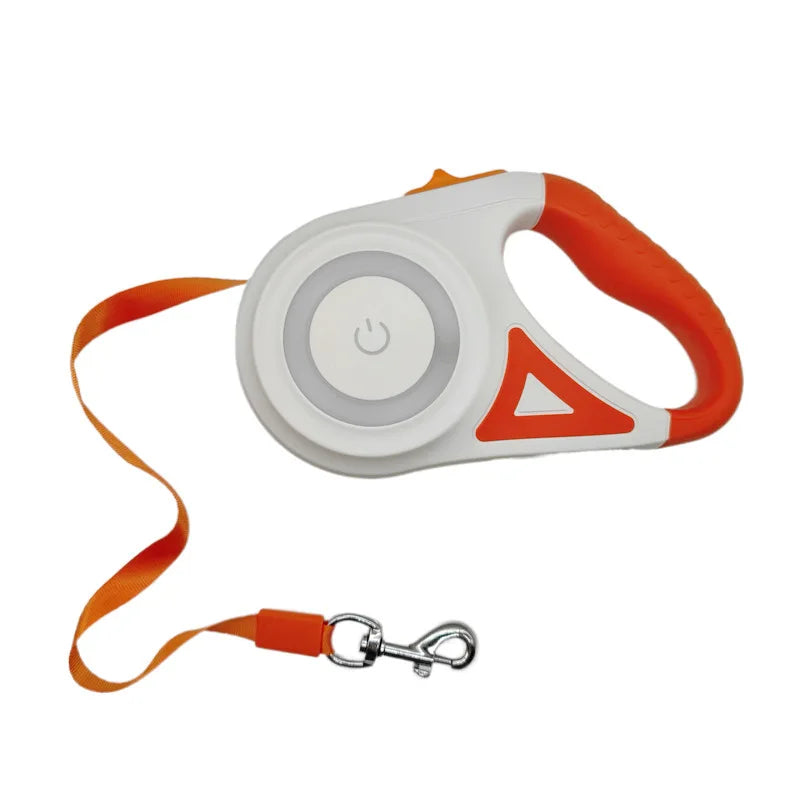 Retractable LED Dog Leash One Hand Brake And Enhanced Visibility