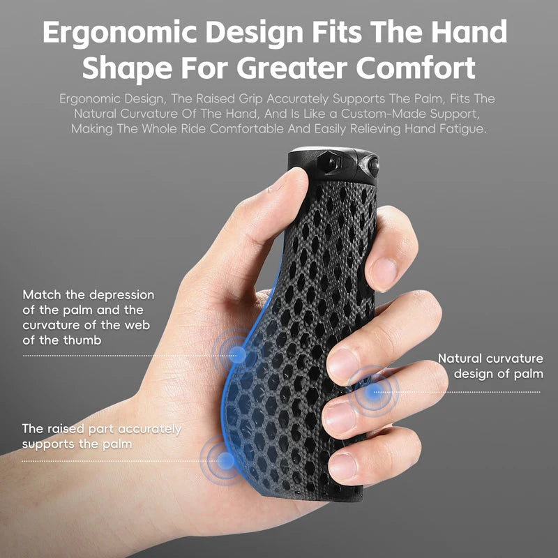 West Biking 3D Printed Ergonomic Bicycle Handlebar Grips For MTB