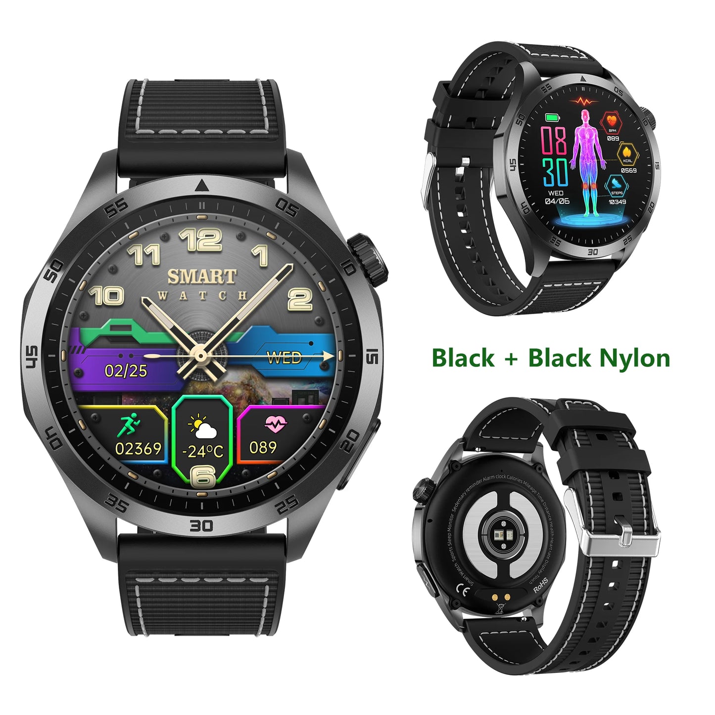 Advanced Health Smart Watch With Ecg Ppg Blood Pressure Tracking
