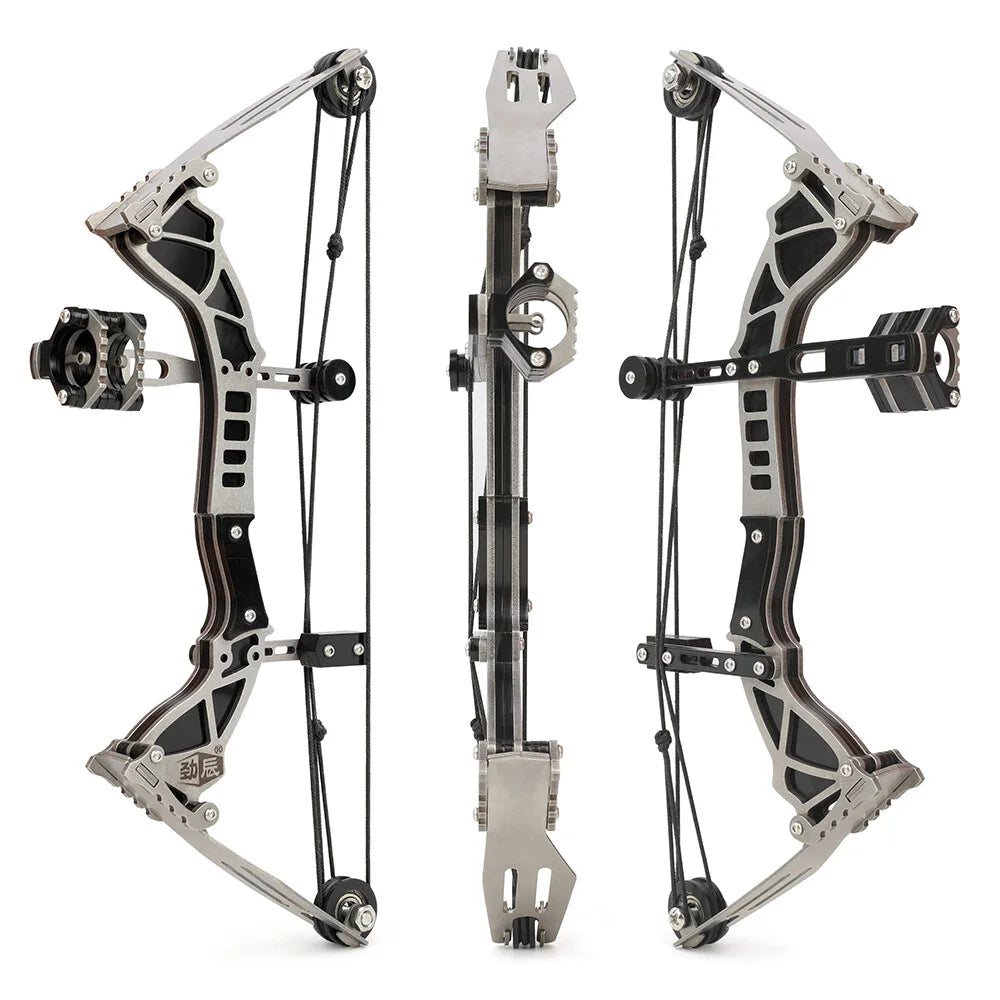 Pocket Mini Compound Bow 12lbs 9.5 Inch Pulley Design with 12pcs Arrows 20m Range for Adults Teens Outdoor Shooting Practice Games