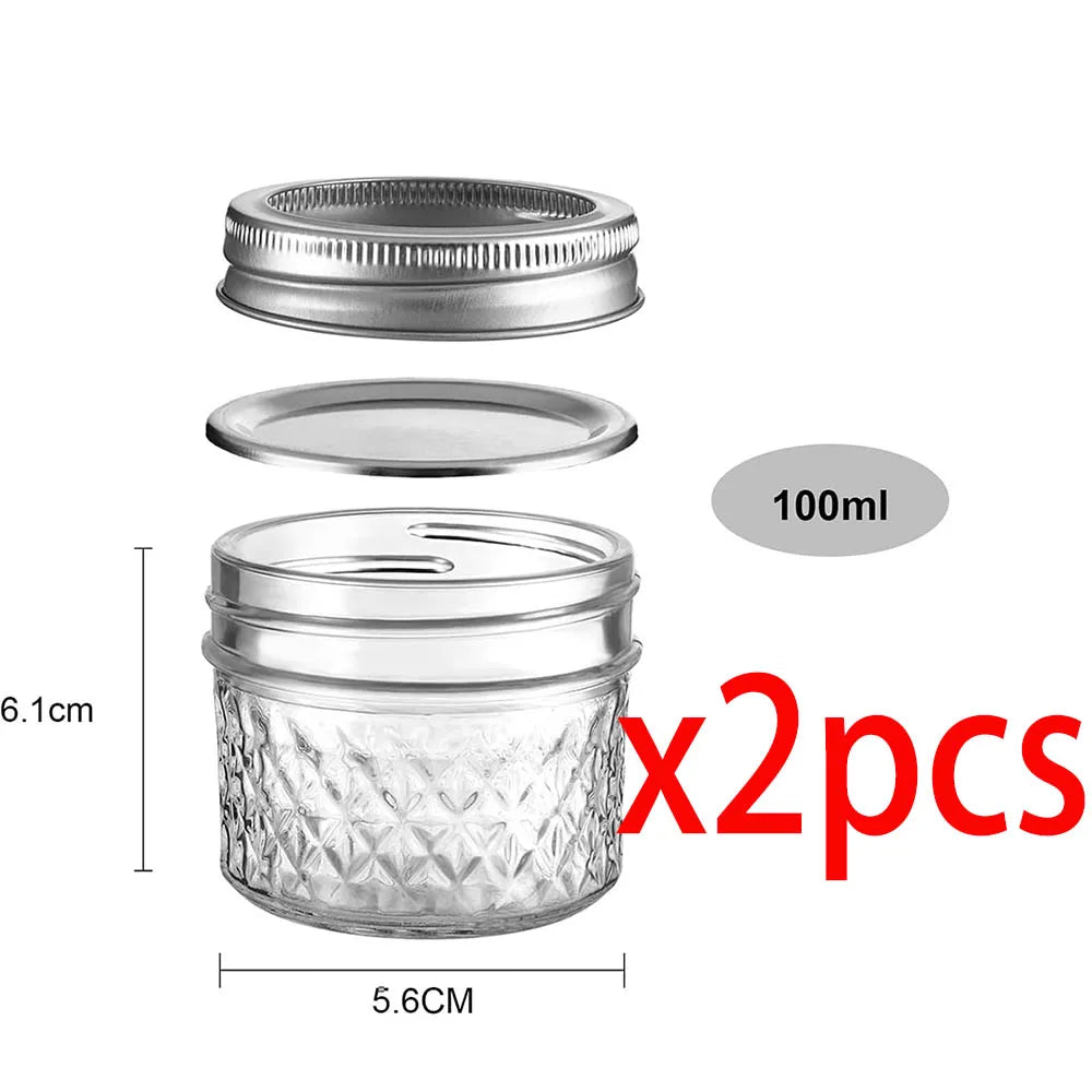 Airtight Glass Mason Jars For Spices And Jam Storage