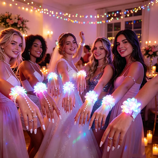 Luminous Flower Glow Bracelets Set For Women Party Costumes