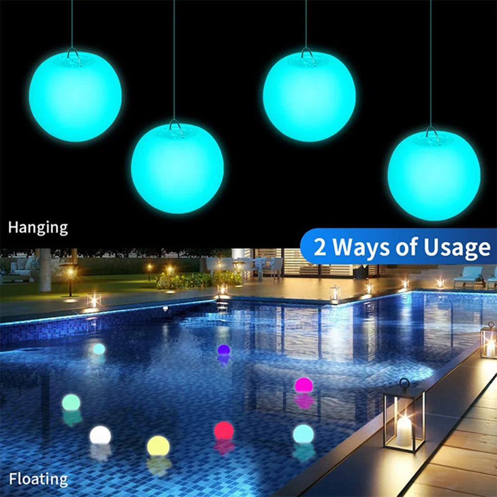 Atuotin Led Glowing Ball Night Light Remote Pool Decor