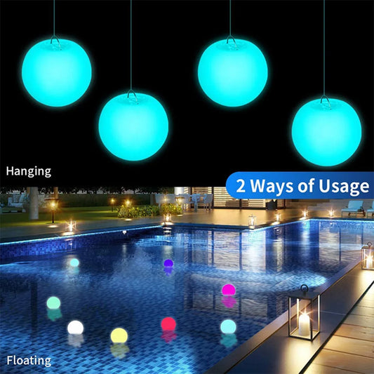 Atuotin Led Glowing Ball Night Light Remote Pool Decor