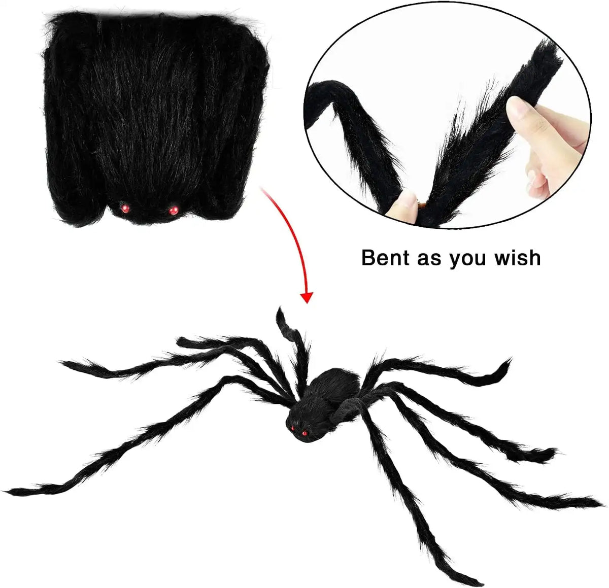 Joyfy Giant Spider Halloween Decorations For Yard And Garden