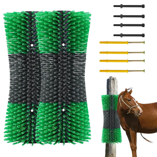 2PCS Livestock Grooming Brush Horse Brushes for Grooming, Cow Brush Itch Relief Equine Cattle Massage Brushes Goat Sheep Pig Relief Back Scratching