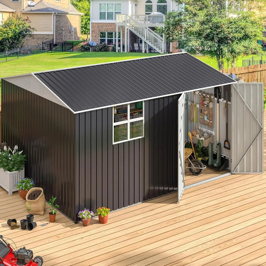 Plastic Outdoor Garden Storage Shed with Window Lock