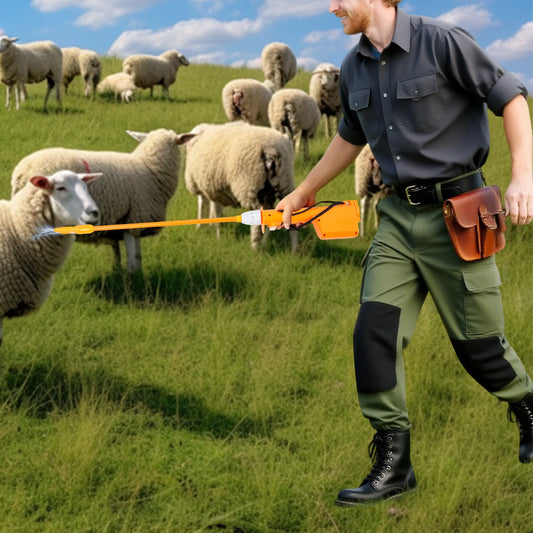 Electric Rechargeable Cattle Prod Stick Livestock Herding Tool
