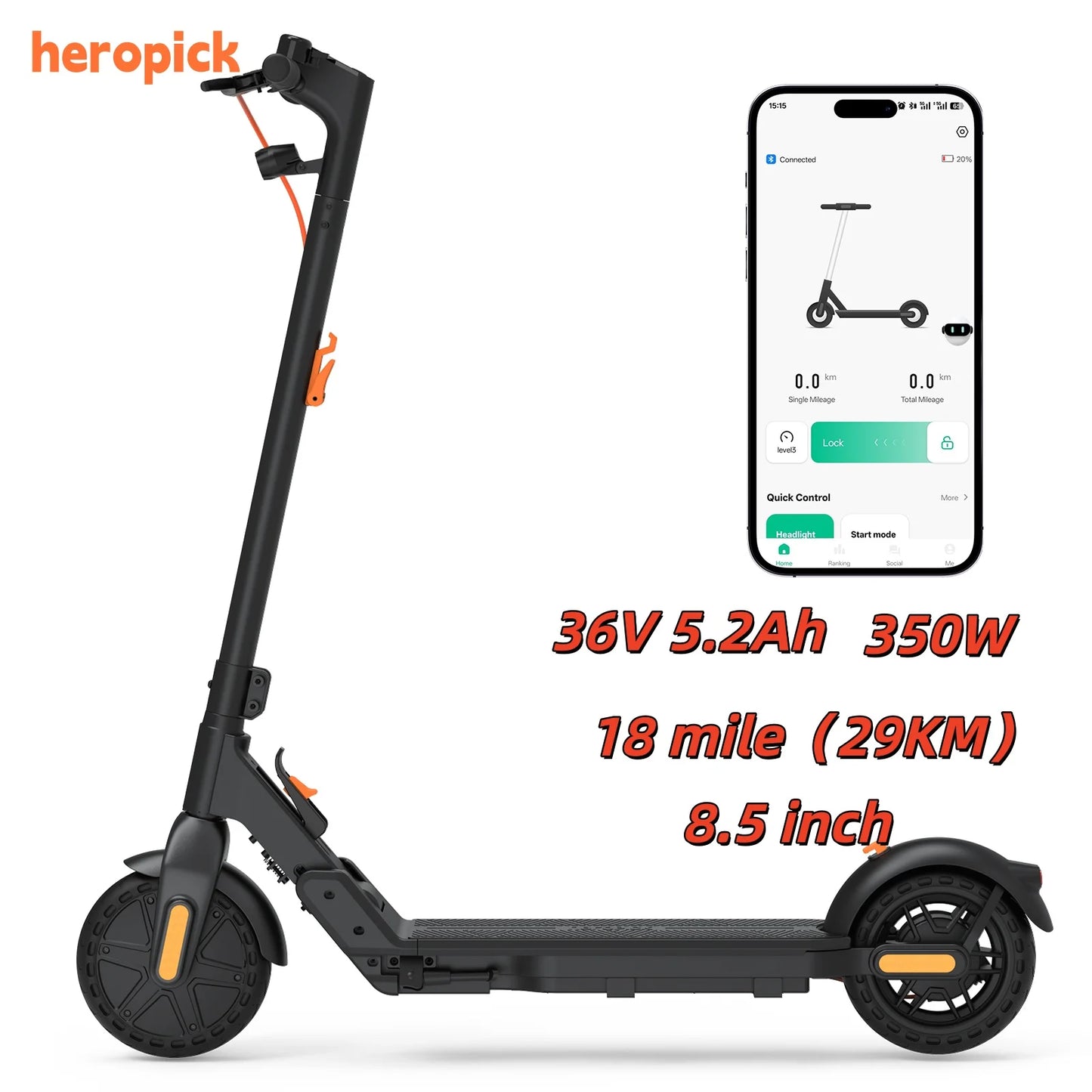HeroPick Adult Foldable Electric Scooter Reliable Urban Commuter