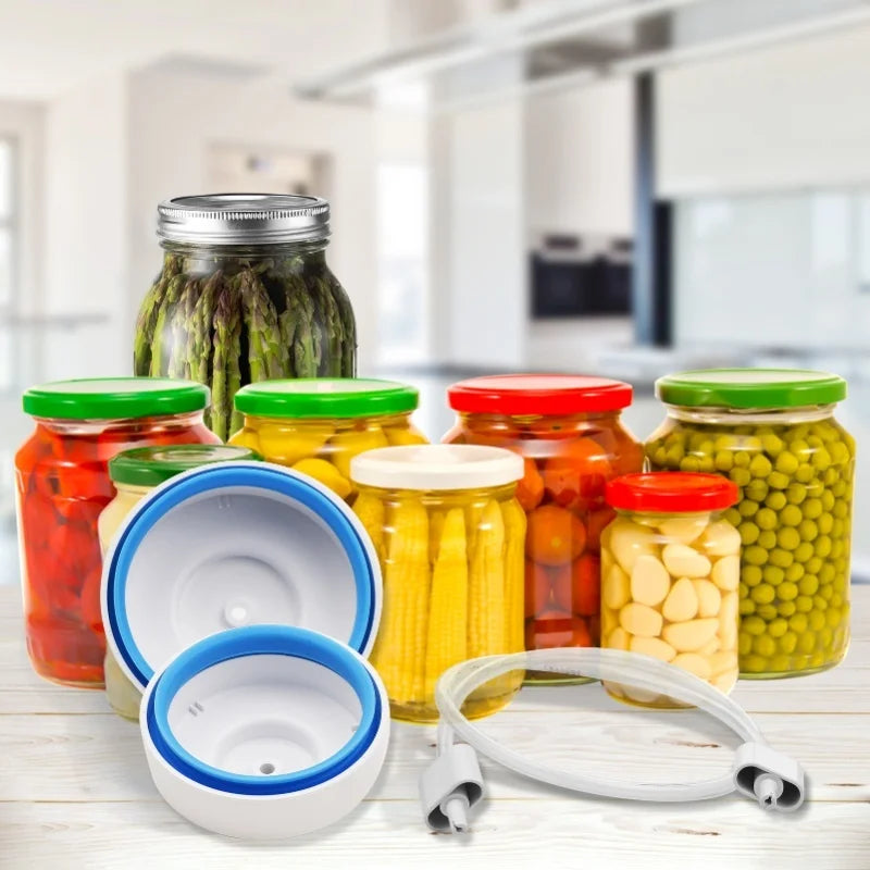 Mason Jar Vacuum Sealer Kit Includes Manual Pump Hose Opener