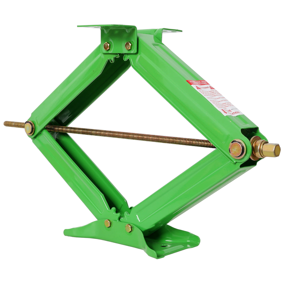 24" RV Scissor Stabilizer Jacks 5000 Lbs, Heavy Duty Trailer Leveling Jacks Set of 2, Universal Mount Camper Stabilizer with Crank Handle, Green