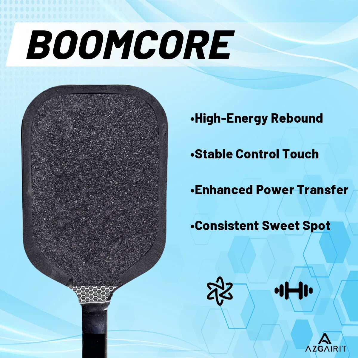 Pickleball Paddle Boomcore | Titanium + MOI Tuning System | Precise Control & Stability