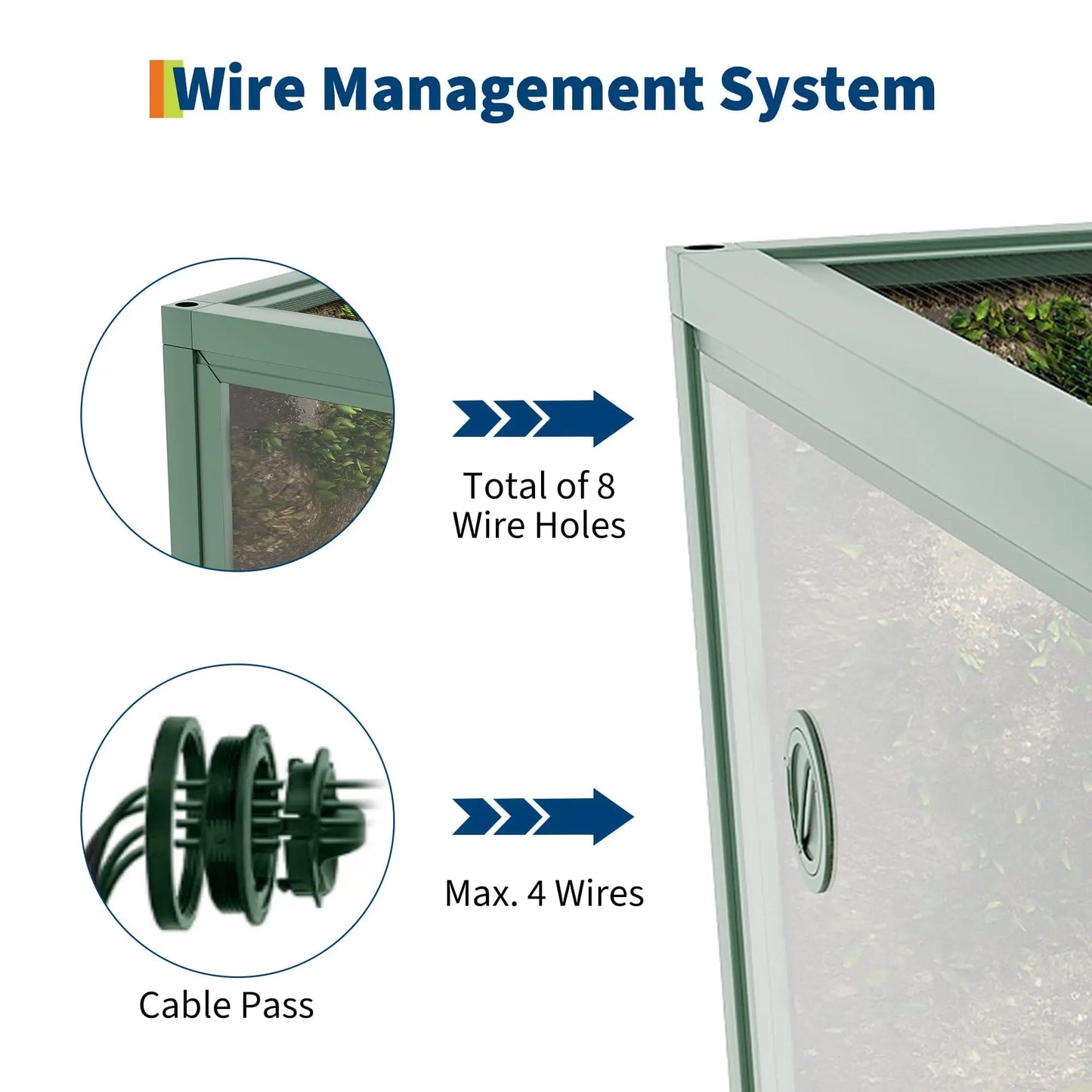 Premium Reptile Enclosure With Sliding Glass Doors And Secure Ventilation
