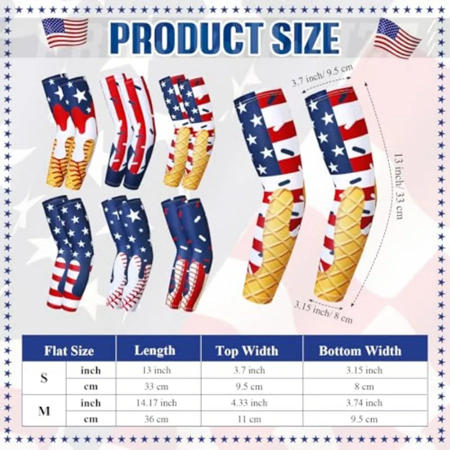 Youth Compression Baseball Arm Sleeves UV Protection Gear