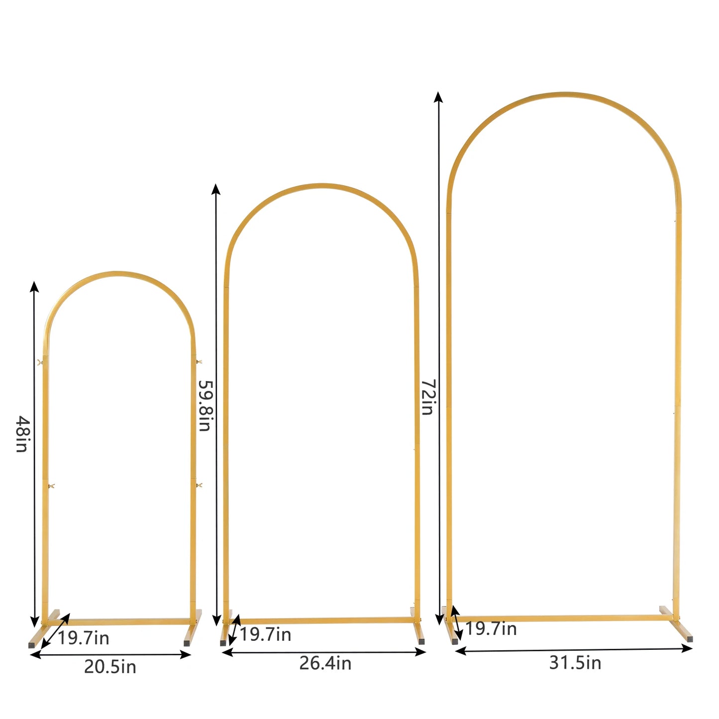 Adjustable Metal Arch Backdrop Stand Kit For Weddings And Parties