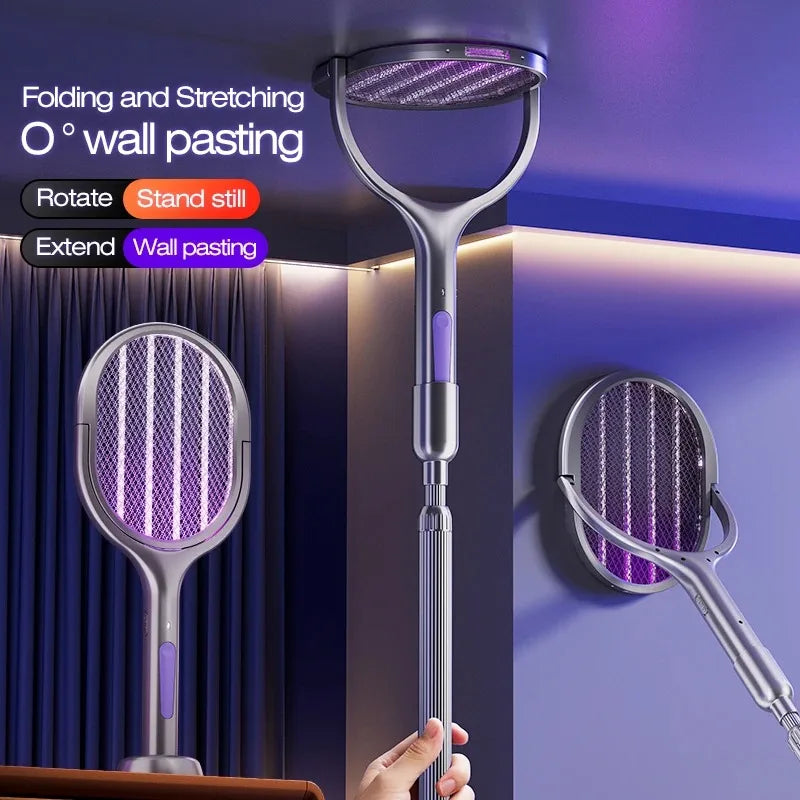 Portable Electric Mosquito Swatter With UV Lure Lamp