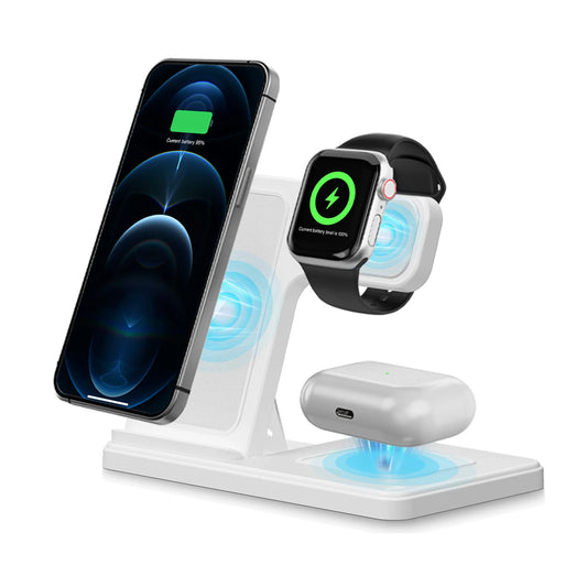 Triple Foldable Magnetic Wireless Charging Station for iPhone Watch AirPods