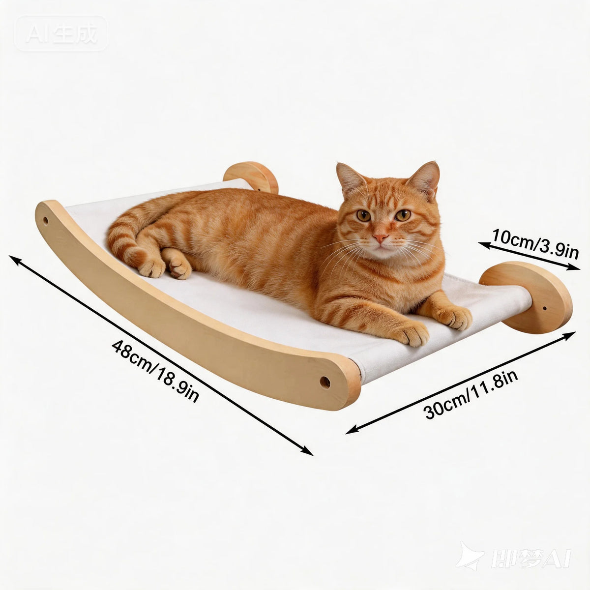 CWV Wall Mounted Cat Hammock And Sisal Scratching Shelf