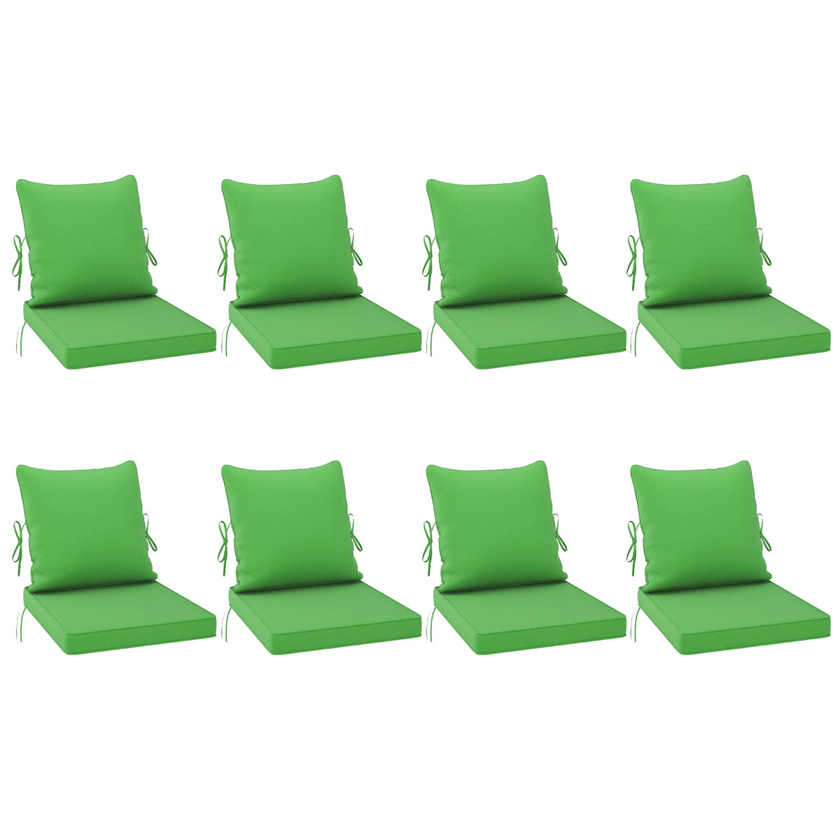 Outdoor Chair Cushions Set of 2, 24"× 24" Outdoor Sofa Replacement Cushions with Removable Cover for Patio Furniture