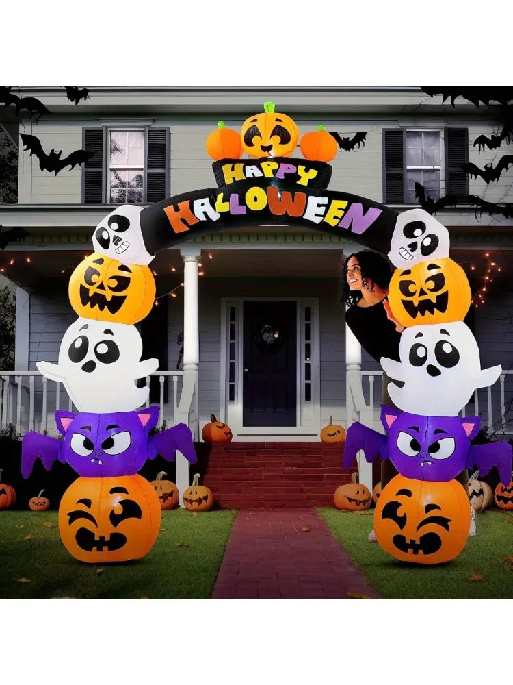 Joyfy Halloween Pumpkin Archway Inflatable Outdoor Decor With Led Lights