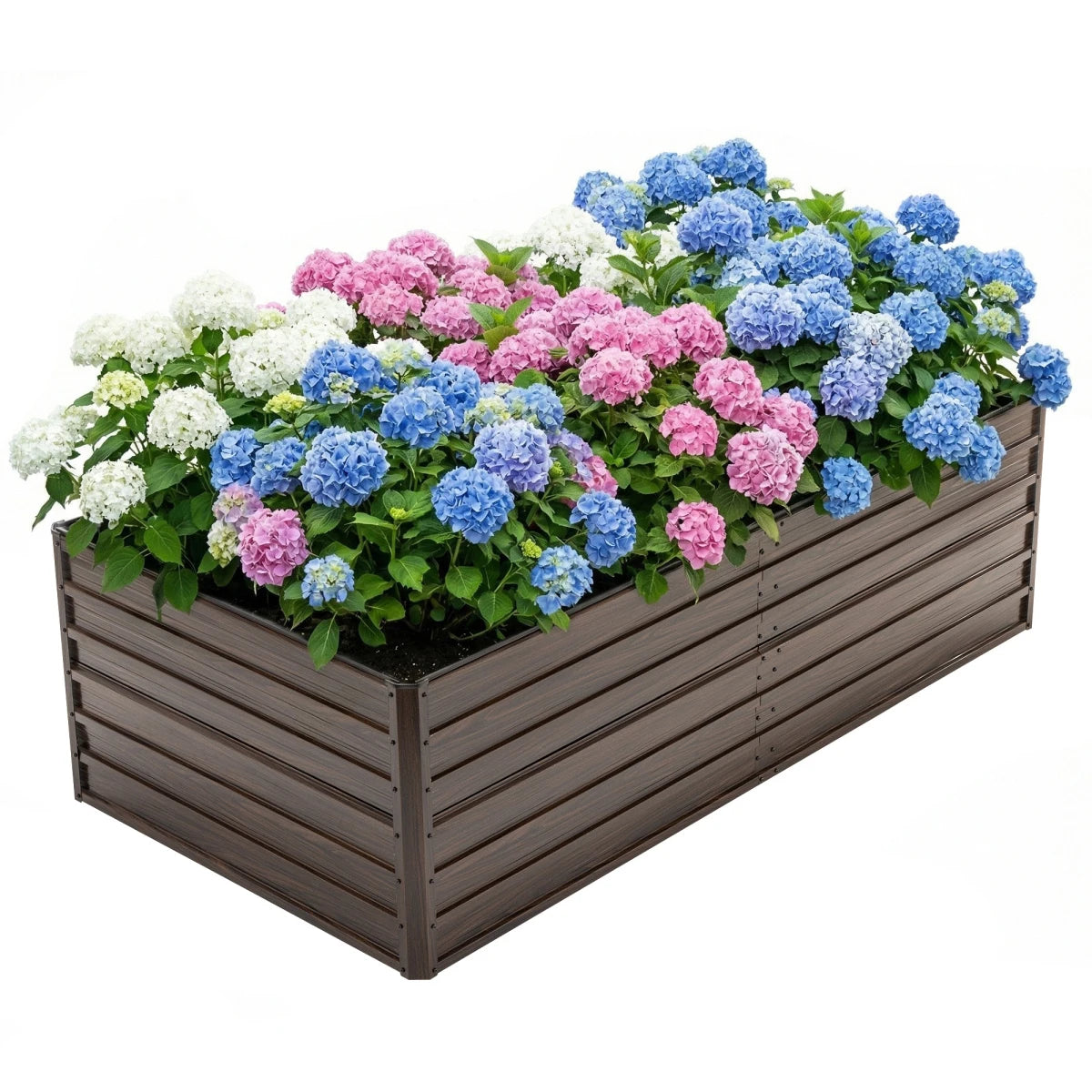 4x3x1ft Metal Raised Garden Bed,Deep Root Outdoor Galvanized Planter Box,Patio Kit Planting Beds for Vegetables Flowers Herb,Black