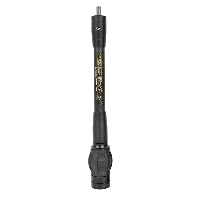 3K Carbon Compound Bow Stabilizer Balance Bar 6/8/10/12/15 Inch Shock Absorbing Vibration Dampening Rod Lightweight Archery Accessory for Outdoor Target Shooting and Small Game Hunting Equipment