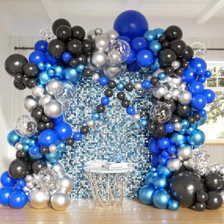 Premium Balloons Arch Kit With Confetti And Chrome Balloons