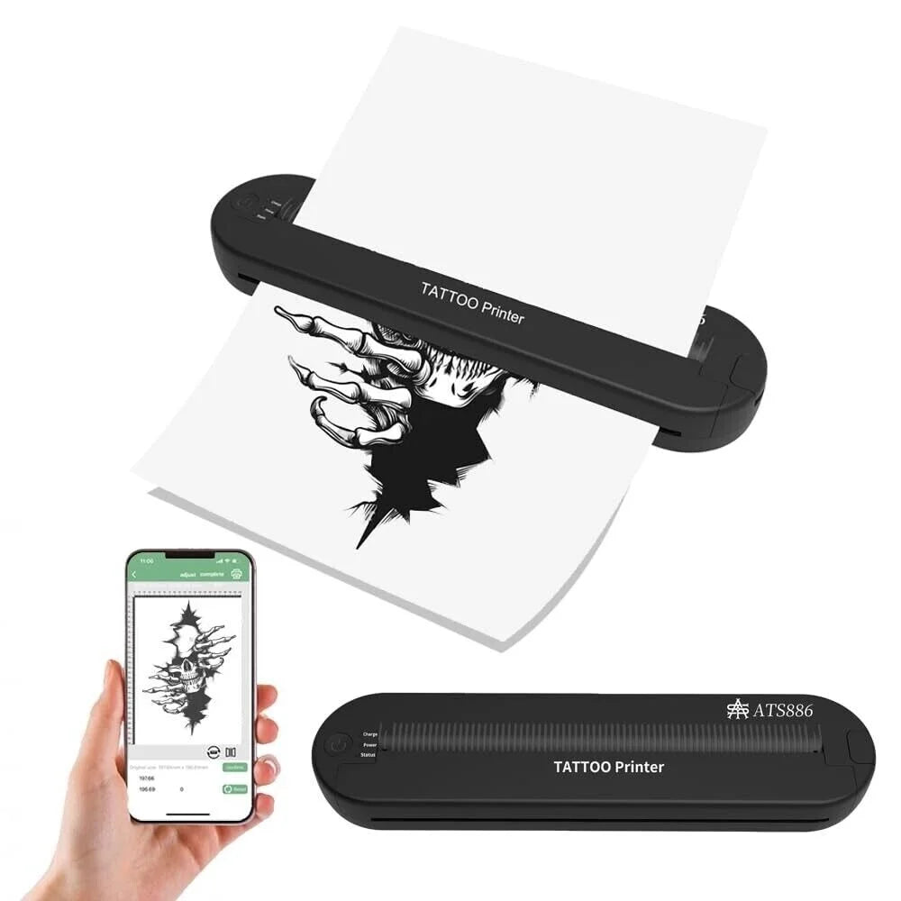 Wireless Tattoo Thermal Transfer Printer With Bluetooth Connectivity