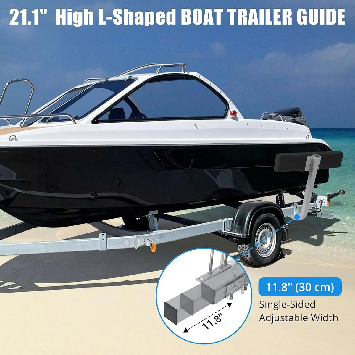 Garvee Heavy Duty Galvanized Steel Boat Trailer Guide Poles