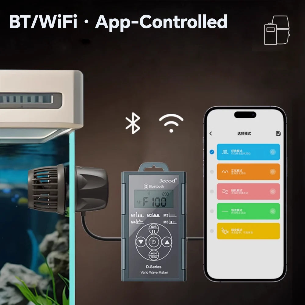 Jebao Smart Bluetooth Cordless Aquarium Wavemaker Pump