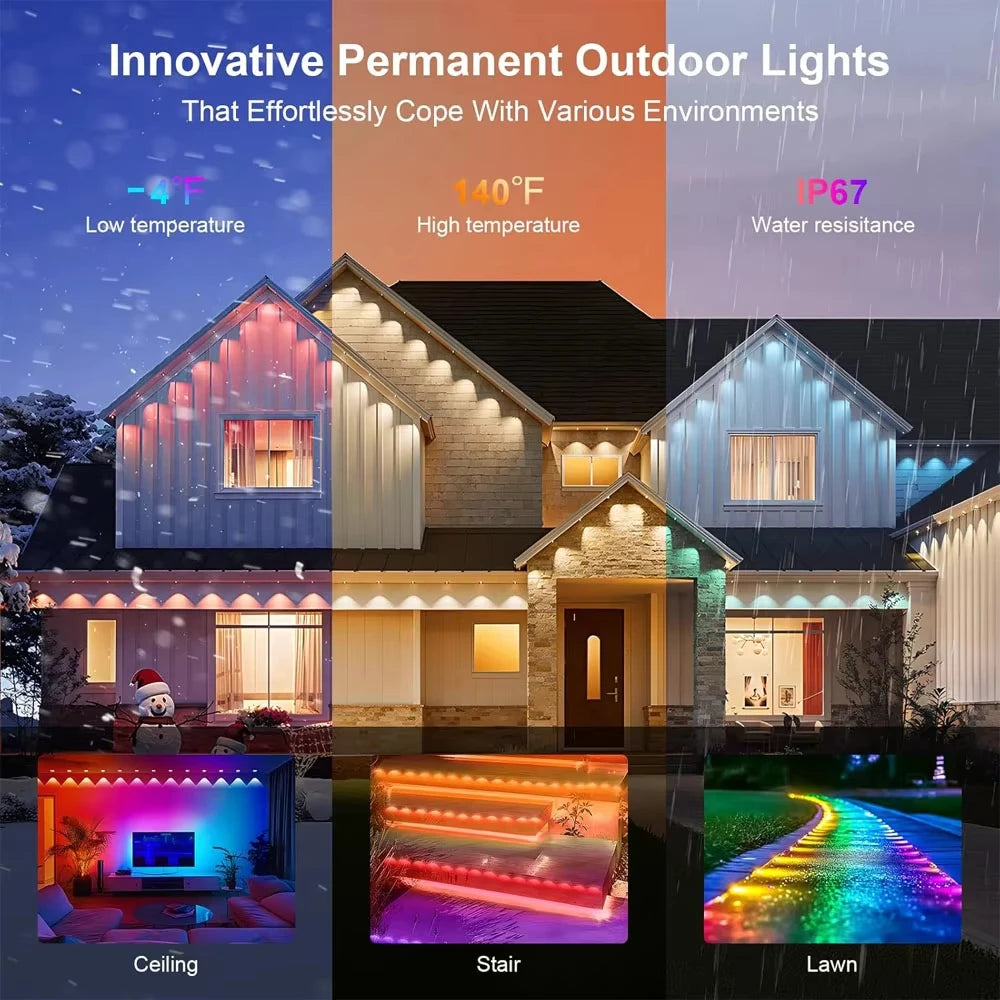 Mimrgb Smart Waterproof Outdoor String Lights Holiday Decor
