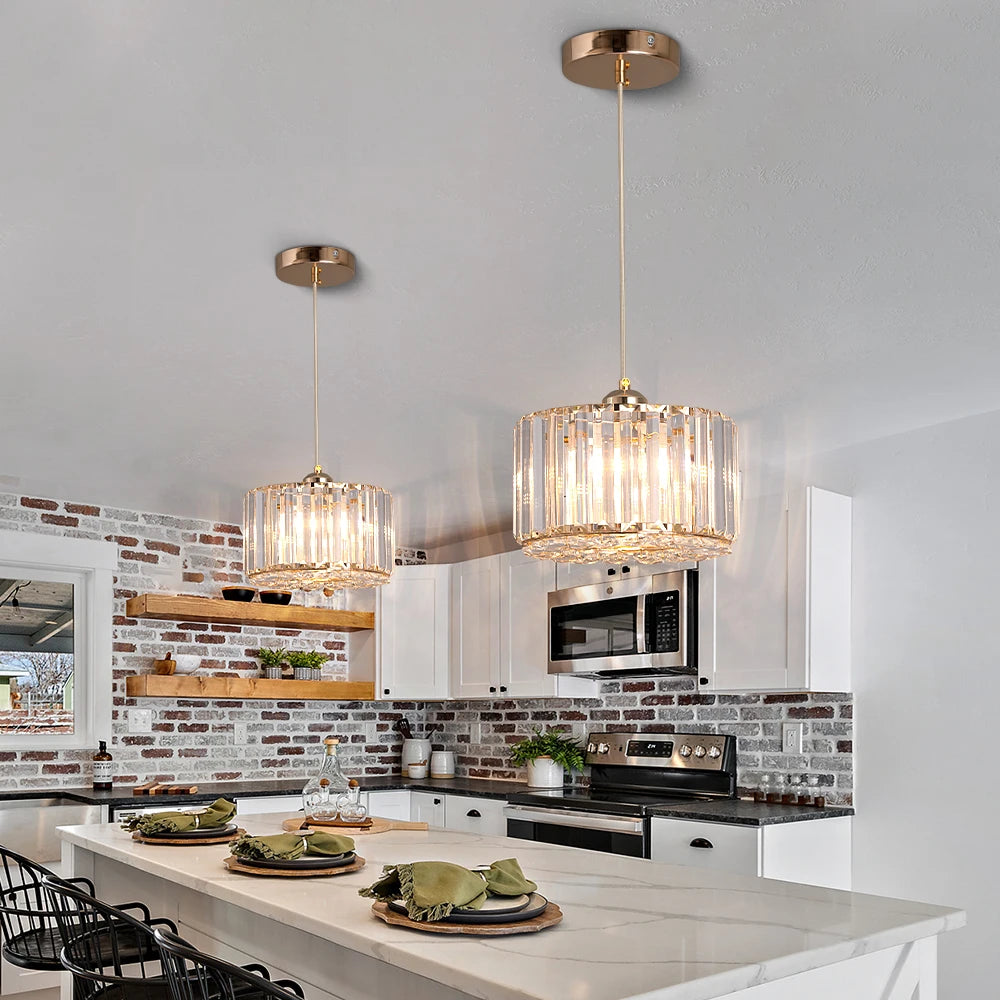 GreeLustr Modern Crystal Pendant Light Ceiling Fixture