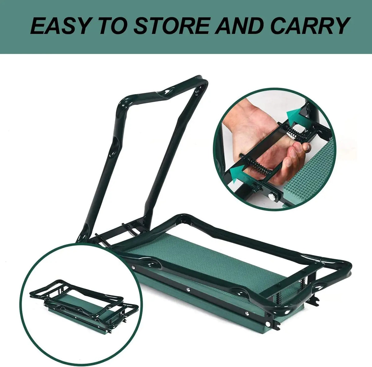 Portable Folding Garden Kneeler Seat With Eva Foam Cushion