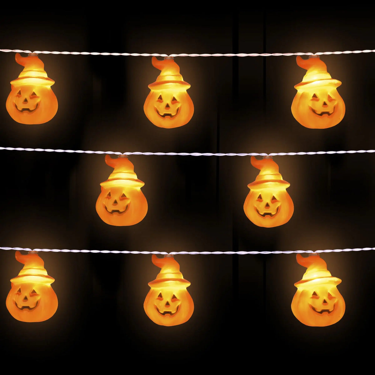 Halloween Pumpkin Fairy String Lights For Outdoor Decorations