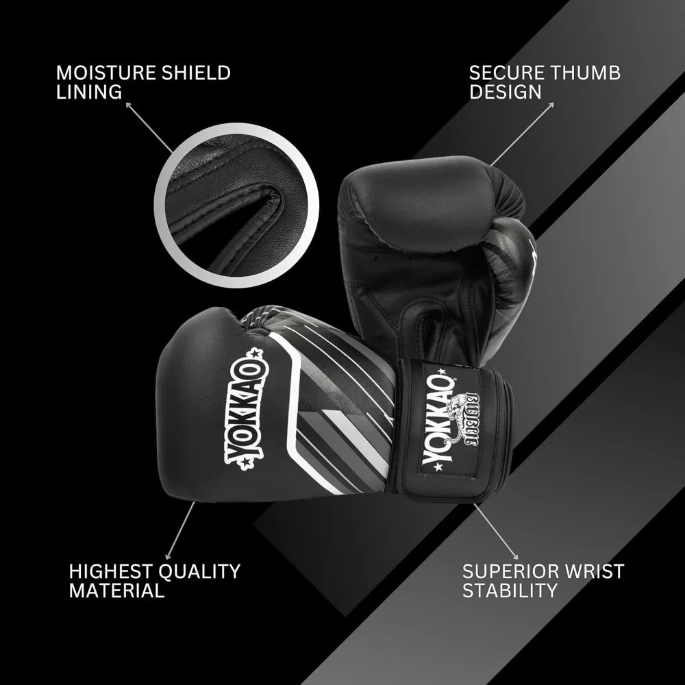 Yokkauaa Essential Muay Thai Boxing Gloves With Foam Padding