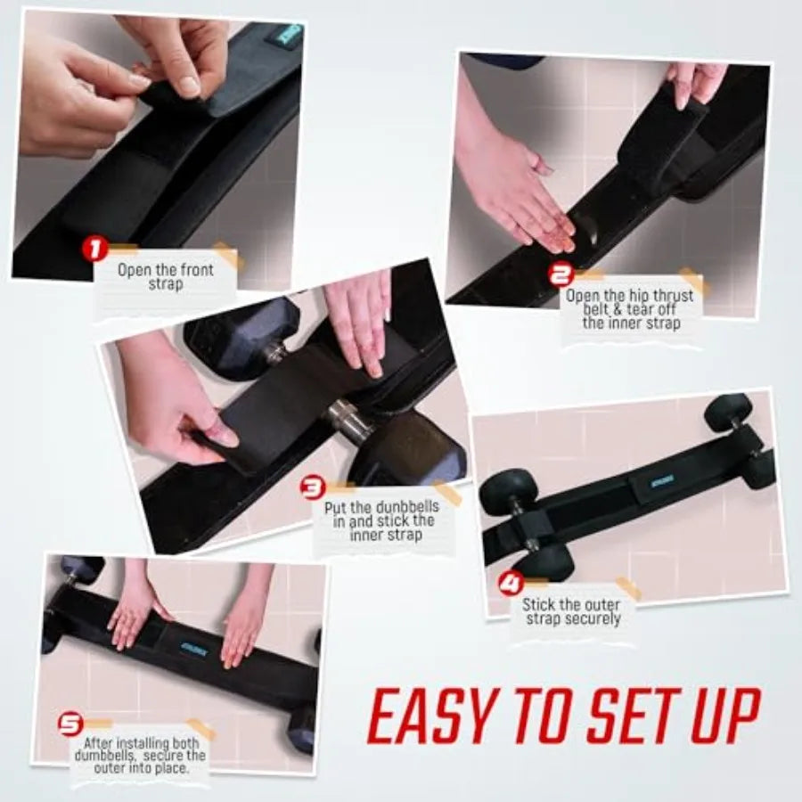 Hip Thrust Belt for Weightlifting, Dumbbells and Kettlebells