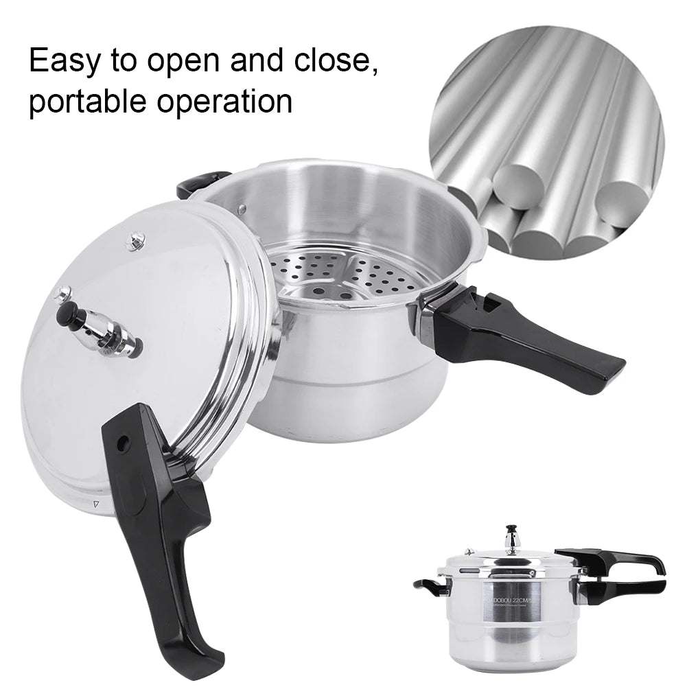 Aliilee Aluminum Alloy Pressure Cooker With Steaming Plate