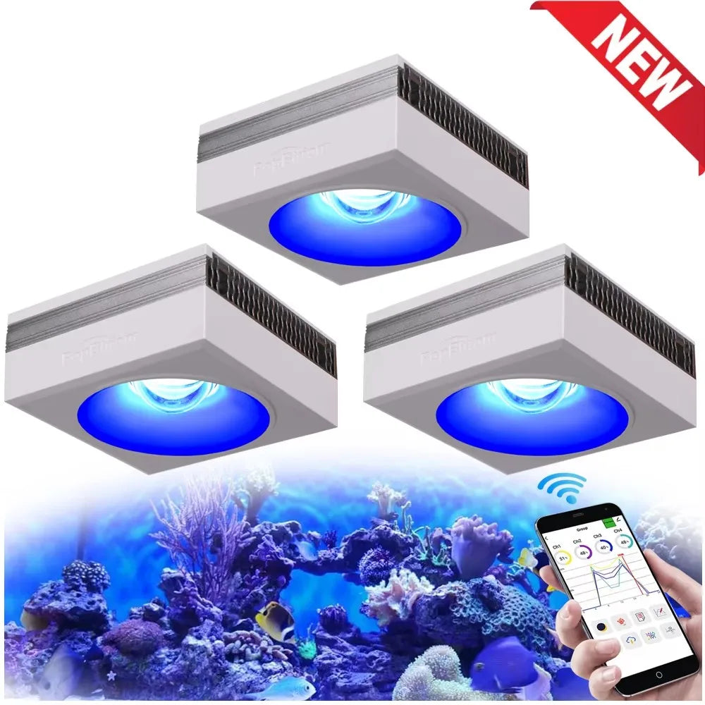 PopBloom RL90 WiFi LED Aquarium Light Full Spectrum Reef Lamp