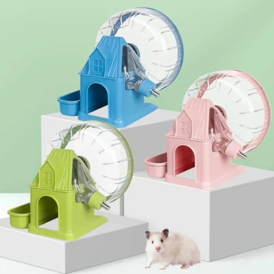 Quiet Hamster Exercise Wheel With Water Bottle And Food Bowl