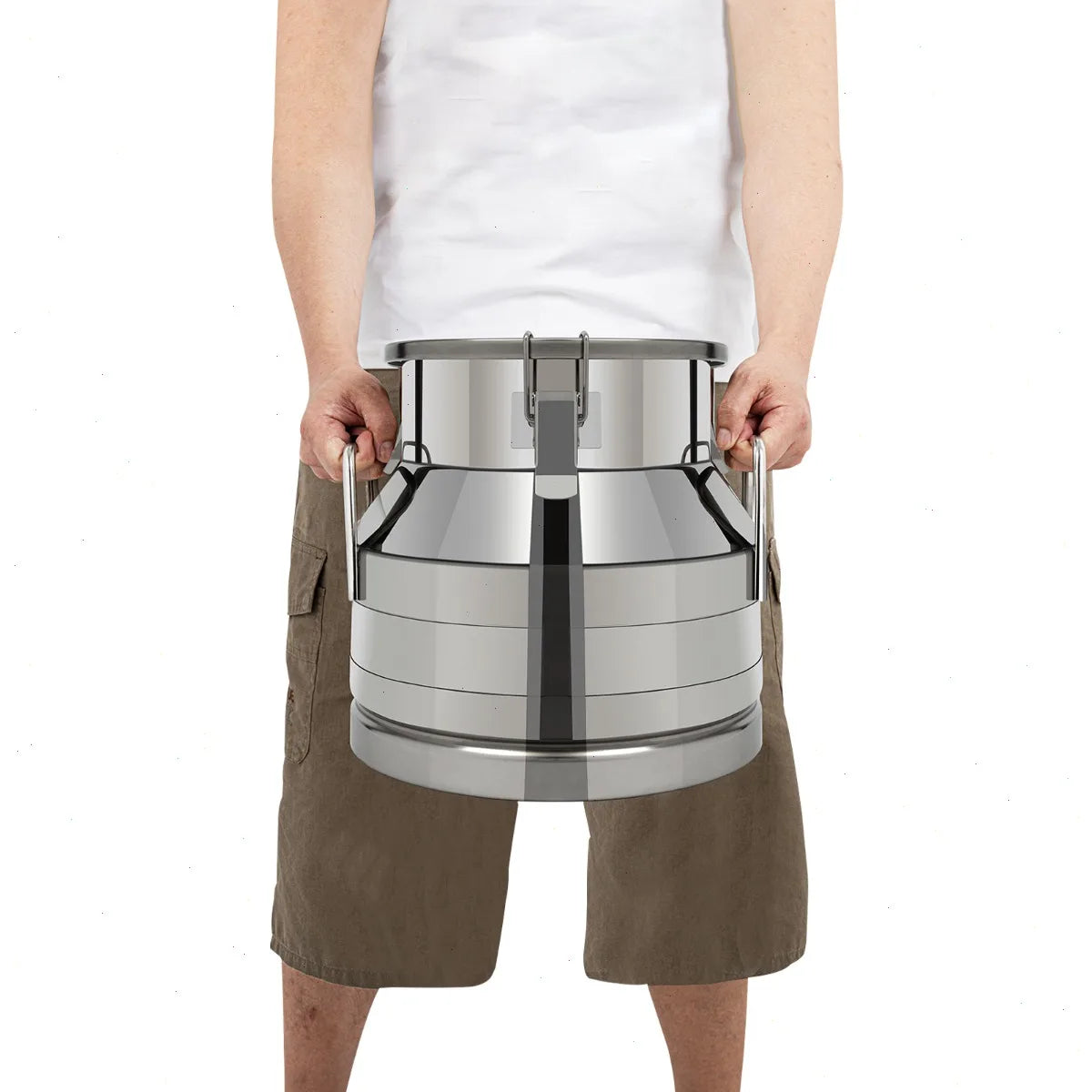 Bymaocar Stainless Steel Milk Can With Airtight Silicone Seal
