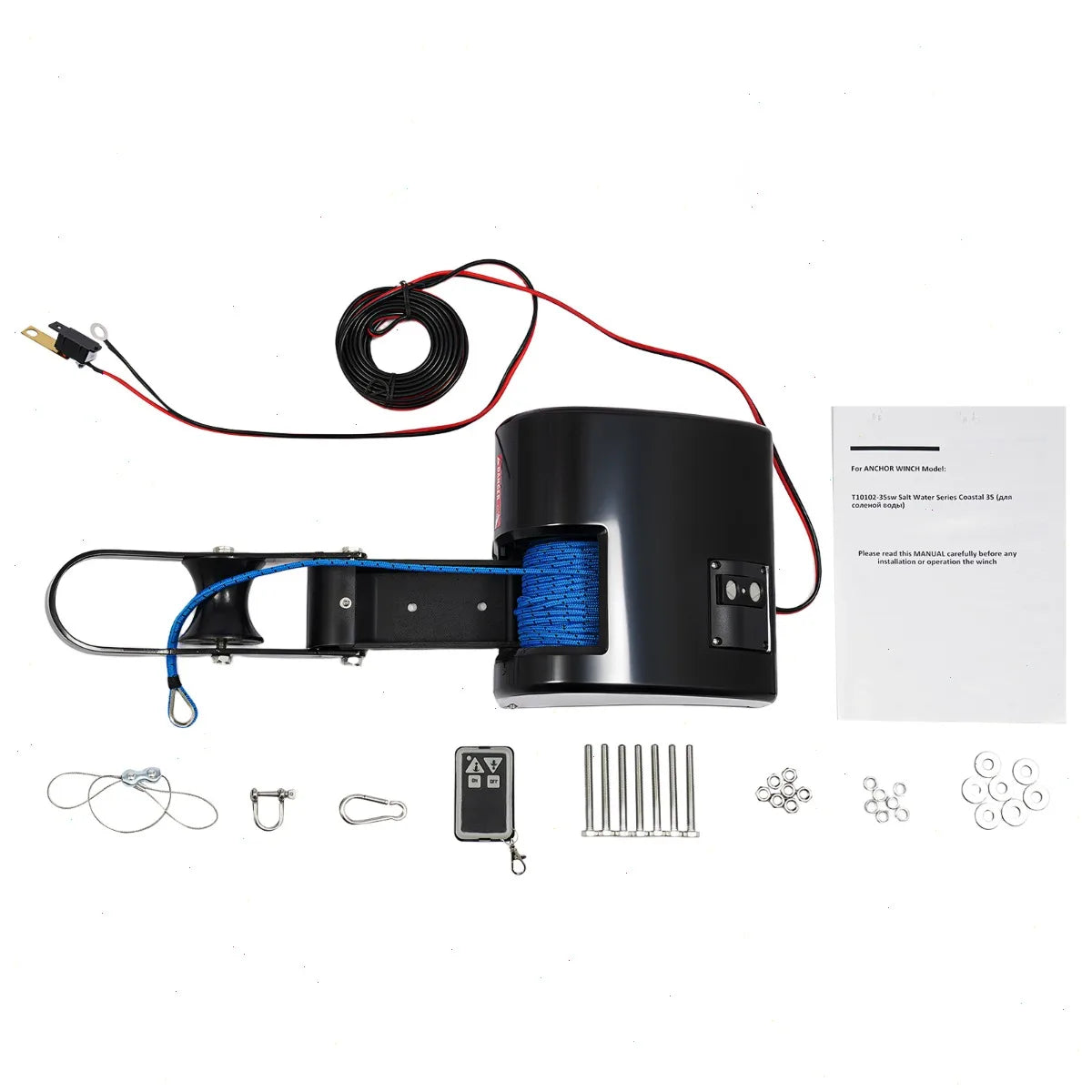 12V Electric Anchor Winch With Remote Control And Rope