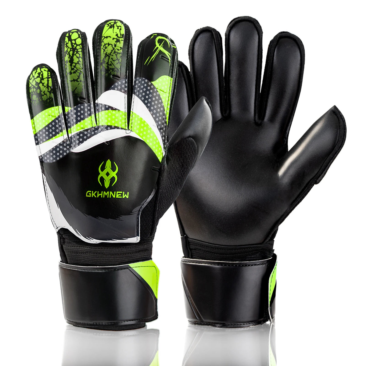 GKHMNEW Youth Soccer Goalkeeper Gloves With Strong Grips