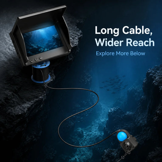 Portable Underwater Fishing Camera With Monitor Night Vision Depth Finder