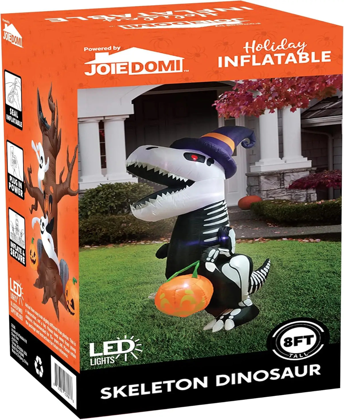 Joyfy Inflatable Skeleton Dinosaur Halloween Outdoor Decoration