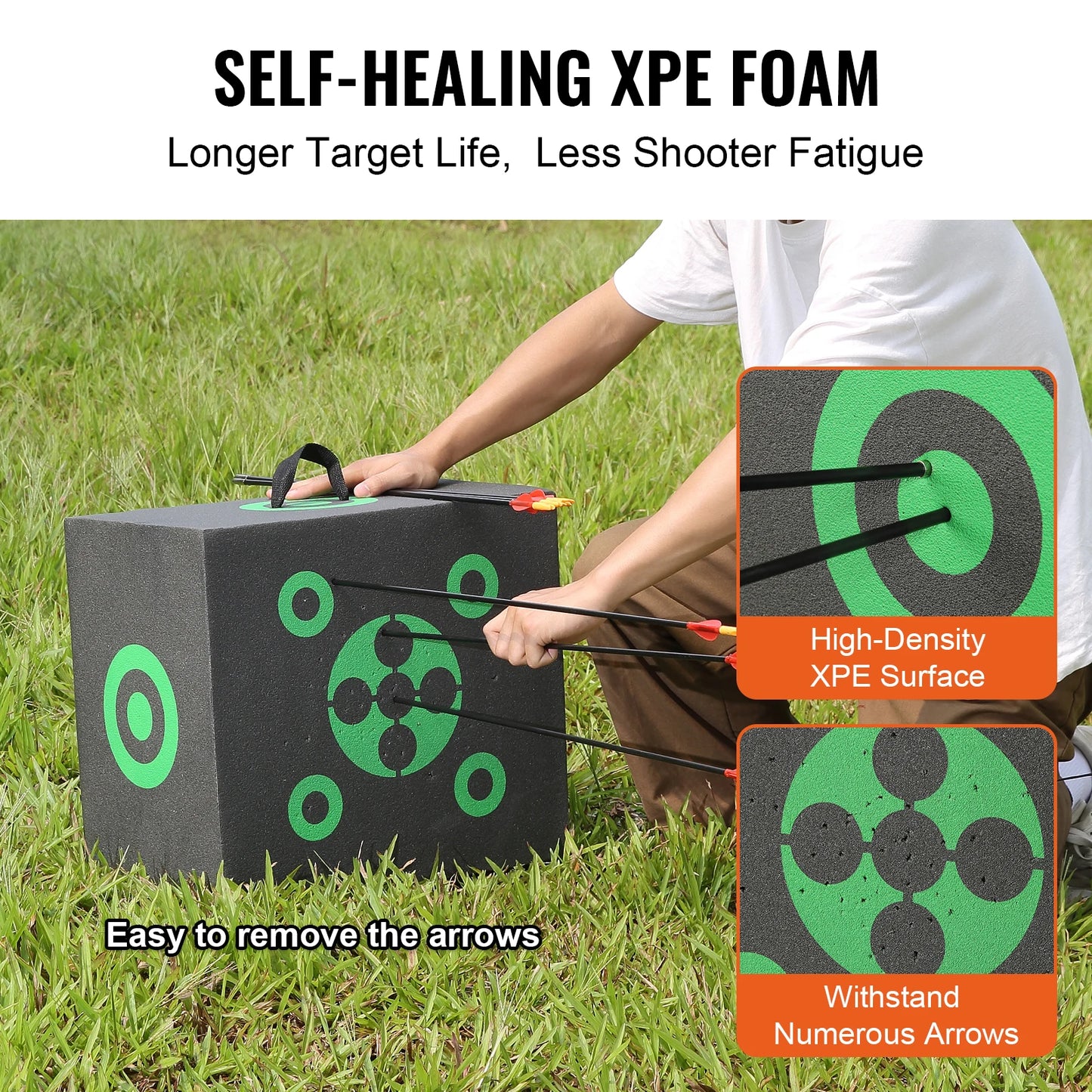 Outdoor Portable Archery Target With Handle For Easy Arrow Removal