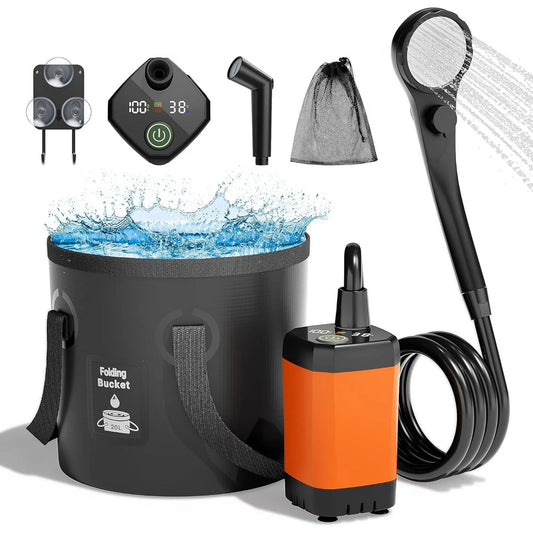 Moriko Portable Rechargeable Camping Shower With Led Display