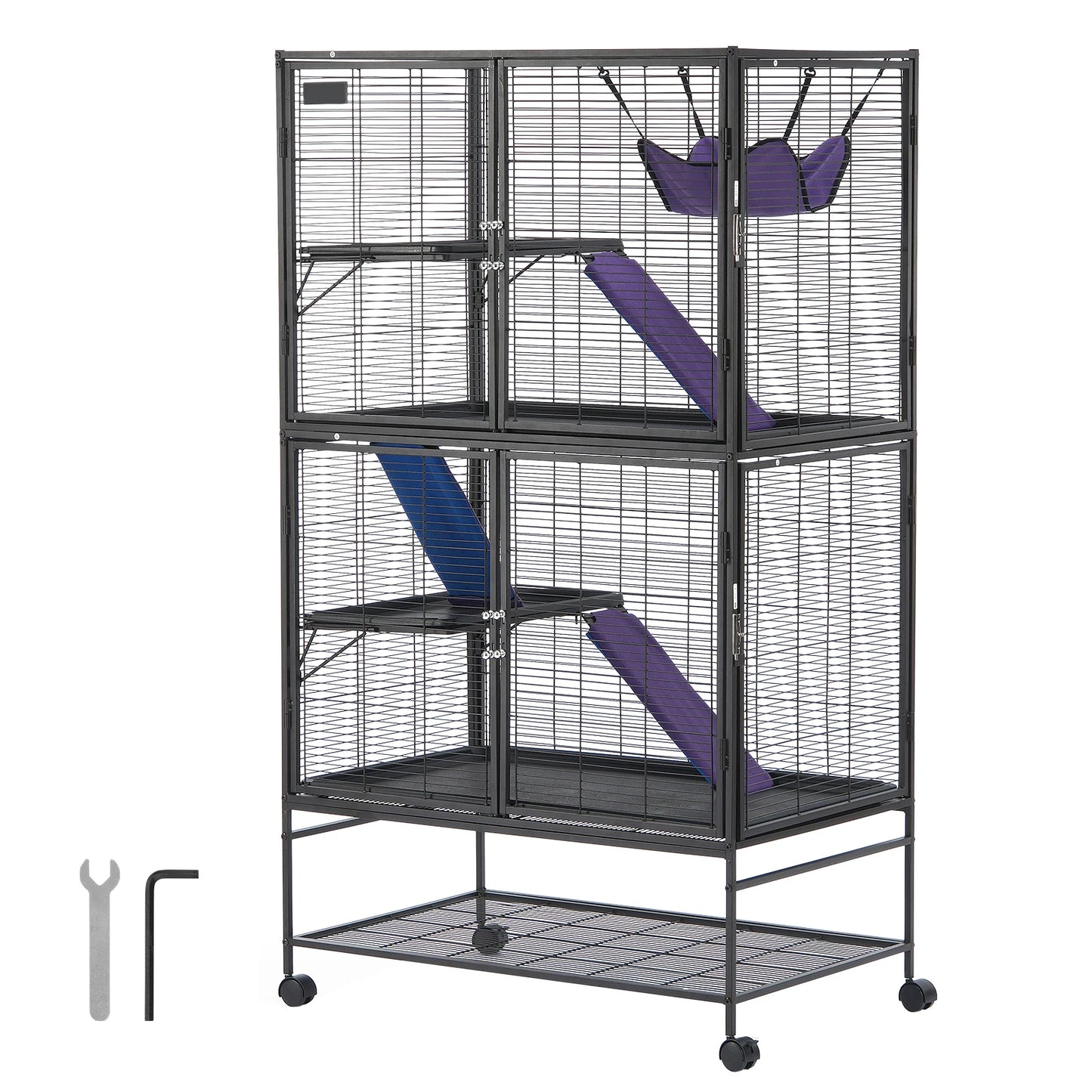 Premium Rolling Multi Tier Metal Small Animal Pet Cage