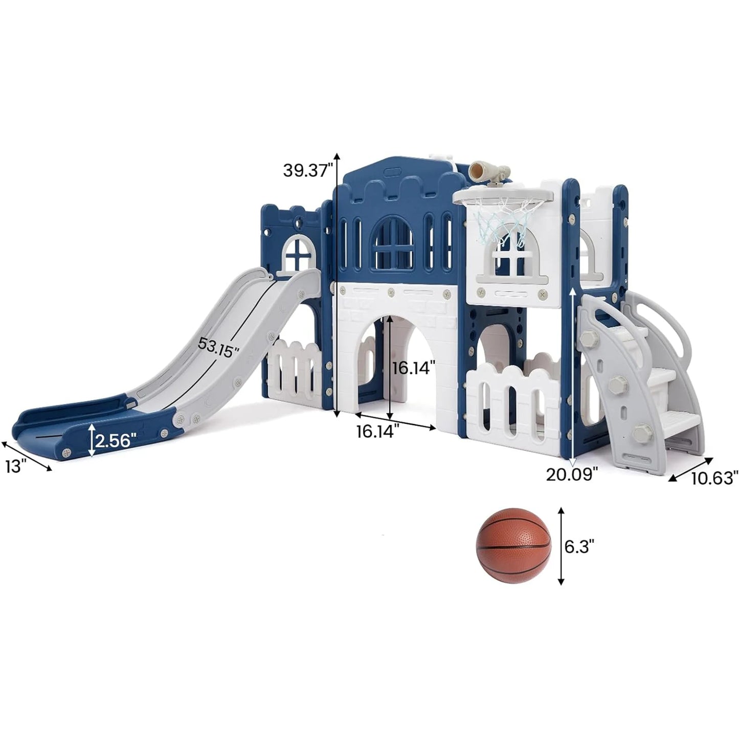 8 In 1 Toddler Slide Indoor Outdoor Kids Playground Playset