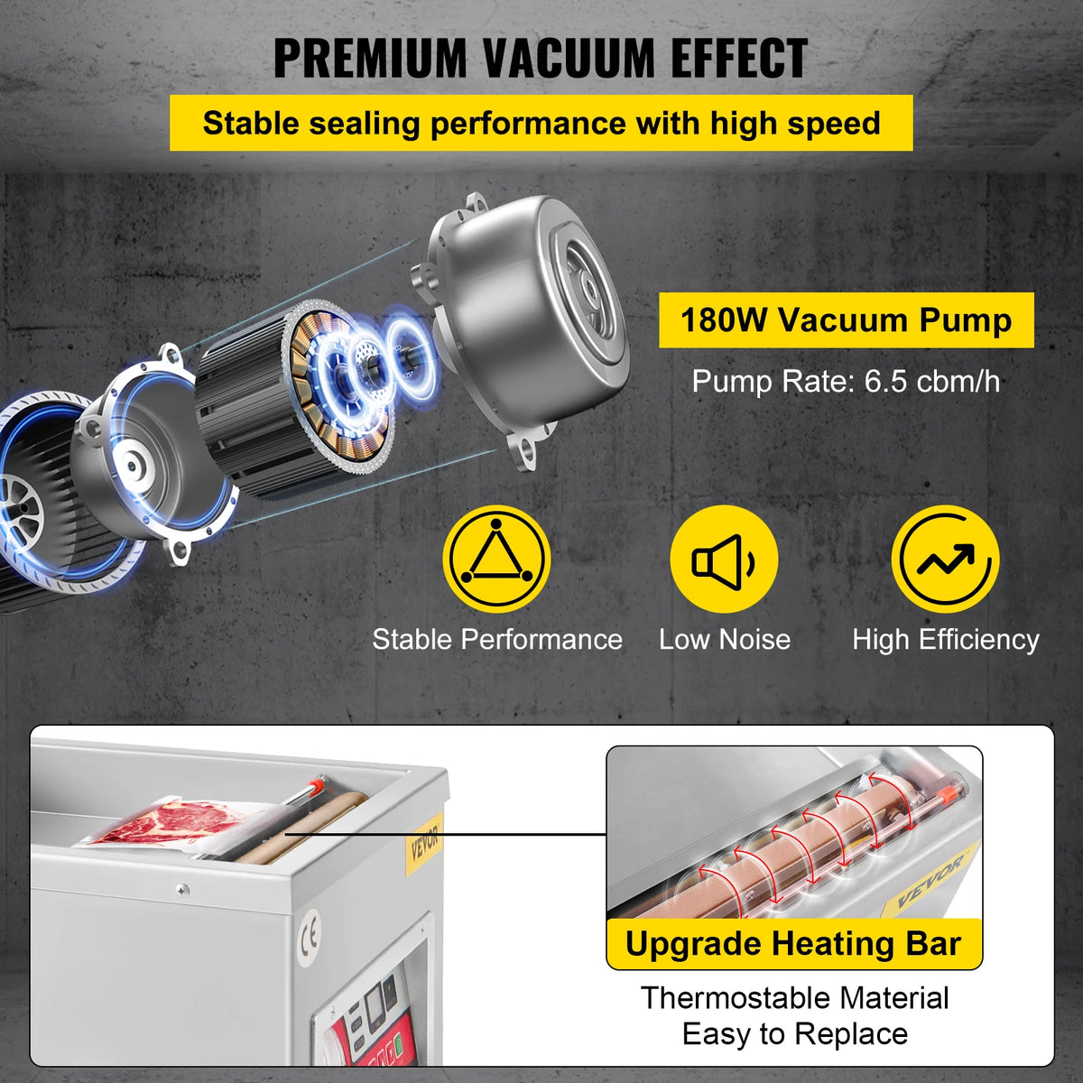 Stainless Steel Commercial Chamber Vacuum Sealer For Food Packaging